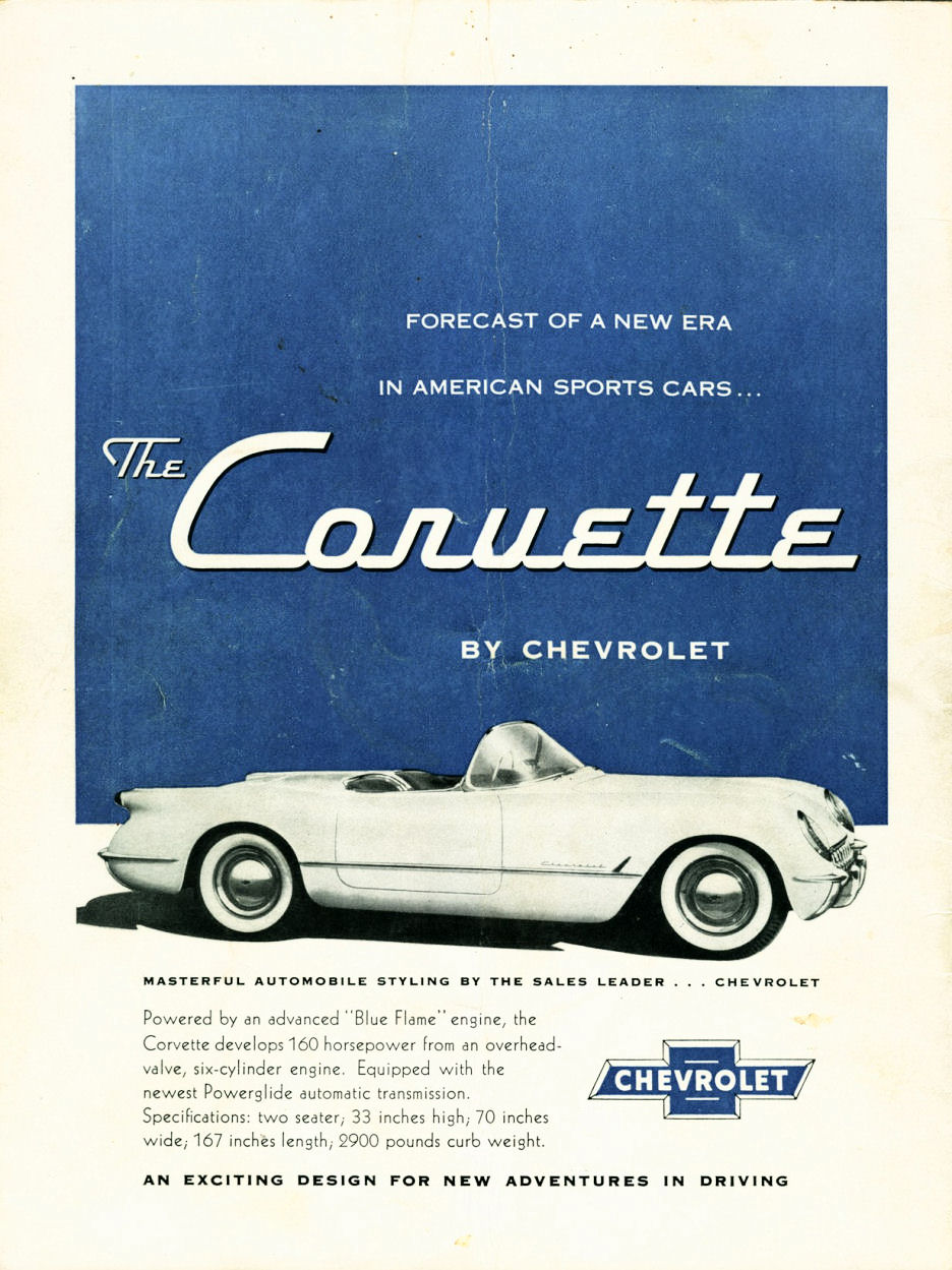 1954 Chevrolet Corvette Advertising
